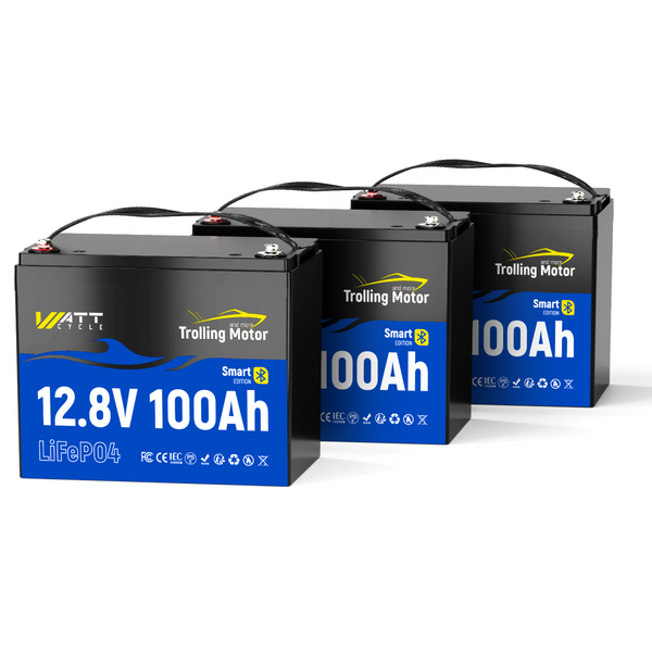 12V 100Ah Bluetooth Battery for 30~70 lbs Trolling Motors | 120A BMS | 1280Wh