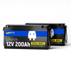 12V 200Ah Plus LiFePO4 Deep Cycle Battery | 200A BMS | 2560Wh | Low-temp Protection