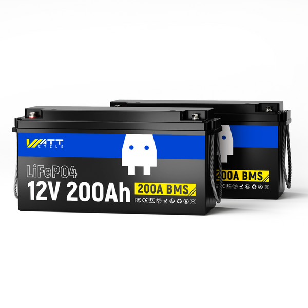12V 200Ah Plus LiFePO4 Deep Cycle Battery | 200A BMS | 2560Wh | Low-temp Protection