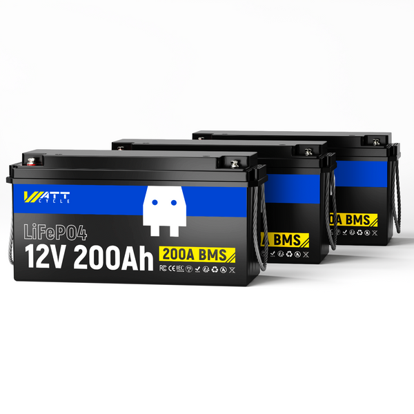 12V 200Ah Plus LiFePO4 Deep Cycle Battery | 200A BMS | 2560Wh | Low-temp Protection