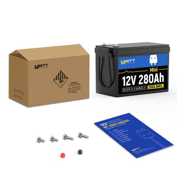 【🎃Clearance Sale: ONLY $659.99】12V 280Ah Mini LiFePO4 Battery | 200A BMS | 3584Wh