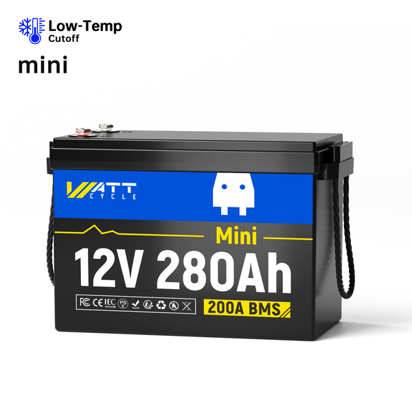 【🎃Clearance Sale: ONLY $659.99】12V 280Ah Mini LiFePO4 Battery | 200A BMS | 3584Wh