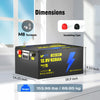 12V 628Ah Bluetooth LiFePO4 Battery | 300A BMS | 8038Wh