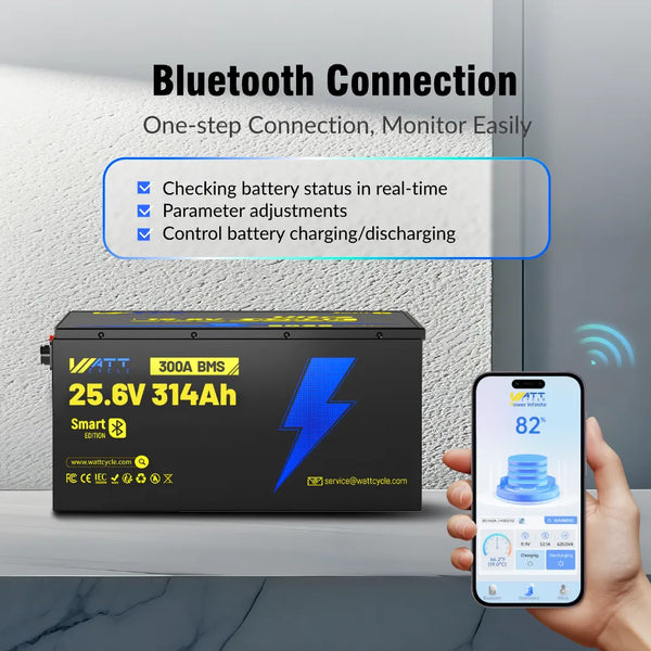 【🔥Final 1 Unit】24V 314Ah Bluetooth LiFePO4 Battery | 300A BMS | 8038Wh