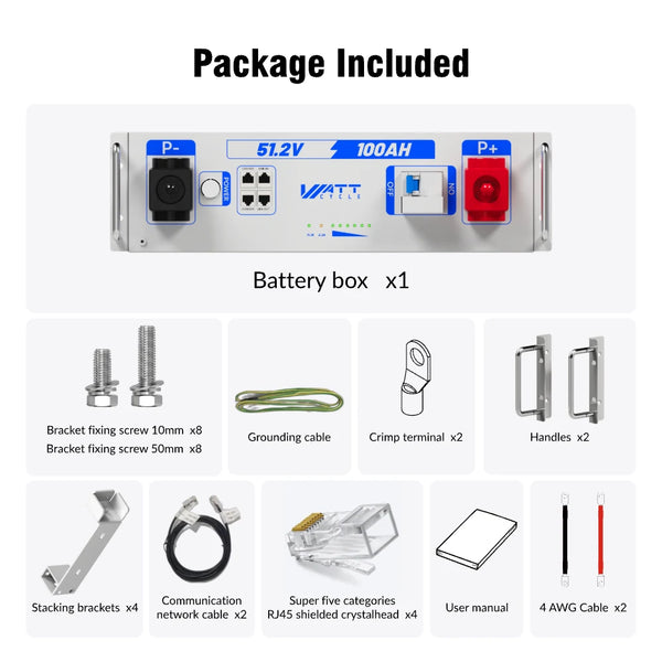 【30 Days Pre Sale】48V (51.2V) 100Ah 3U Server Rack LiFePO4 Battery with Bluetooth