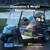 【🎃Halloween Treat】48V 100Ah Golf Cart Bluetooth LiFePO4 Battery | 200A BMS | 5120Wh
