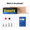 【🎃Halloween Treat】48V 100Ah Golf Cart Bluetooth LiFePO4 Battery | 200A BMS | 5120Wh
