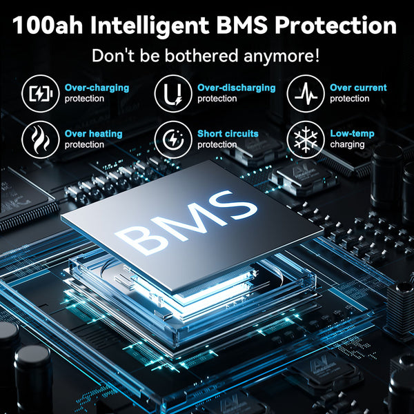 12V 100Ah Group 24 LiFePO4 Battery + 12V 20A Charger