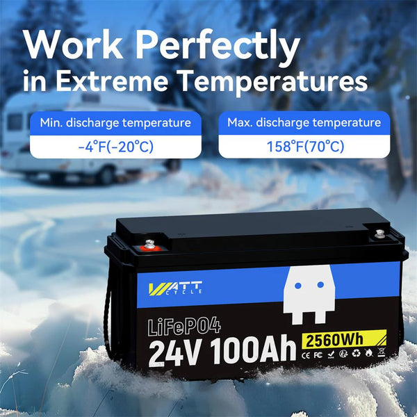 【🎃Halloween Treat】24V 100Ah LiFePO4 Battery | 100A BMS | 2560Wh