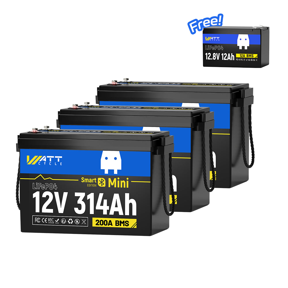 【Free 12V 12Ah】36V 314Ah LiFePO4 Battery with Bluetooth