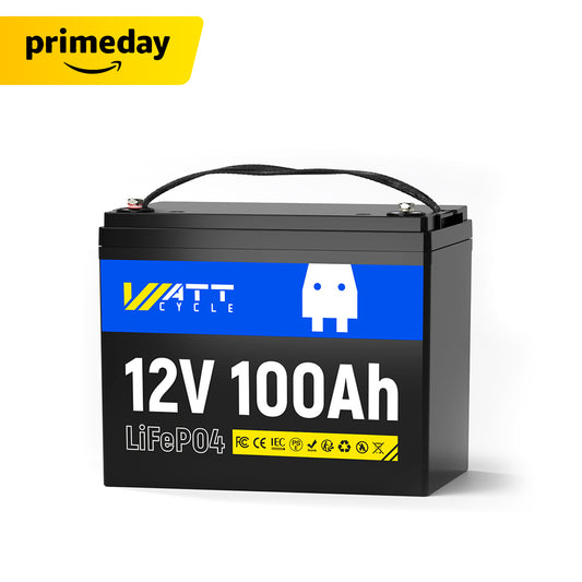 【⏰Prime Day】12V 100Ah Group 24 LiFePO4 Battery