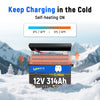 ⚡️Preorder – Ships June 10⚡️ WattCycle 12V 314Ah Mini Heated & Bluetooth LiFePO₄ Lithium Battery – All-Weather Power