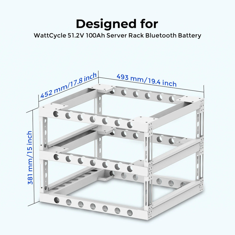 ⚡️ Pre-Order | Ships Aug 5⚡️ Upgrade V2 Seismic Stackable 2-Tier Modular Battery Cabinet for Rack-Mounted Batteries