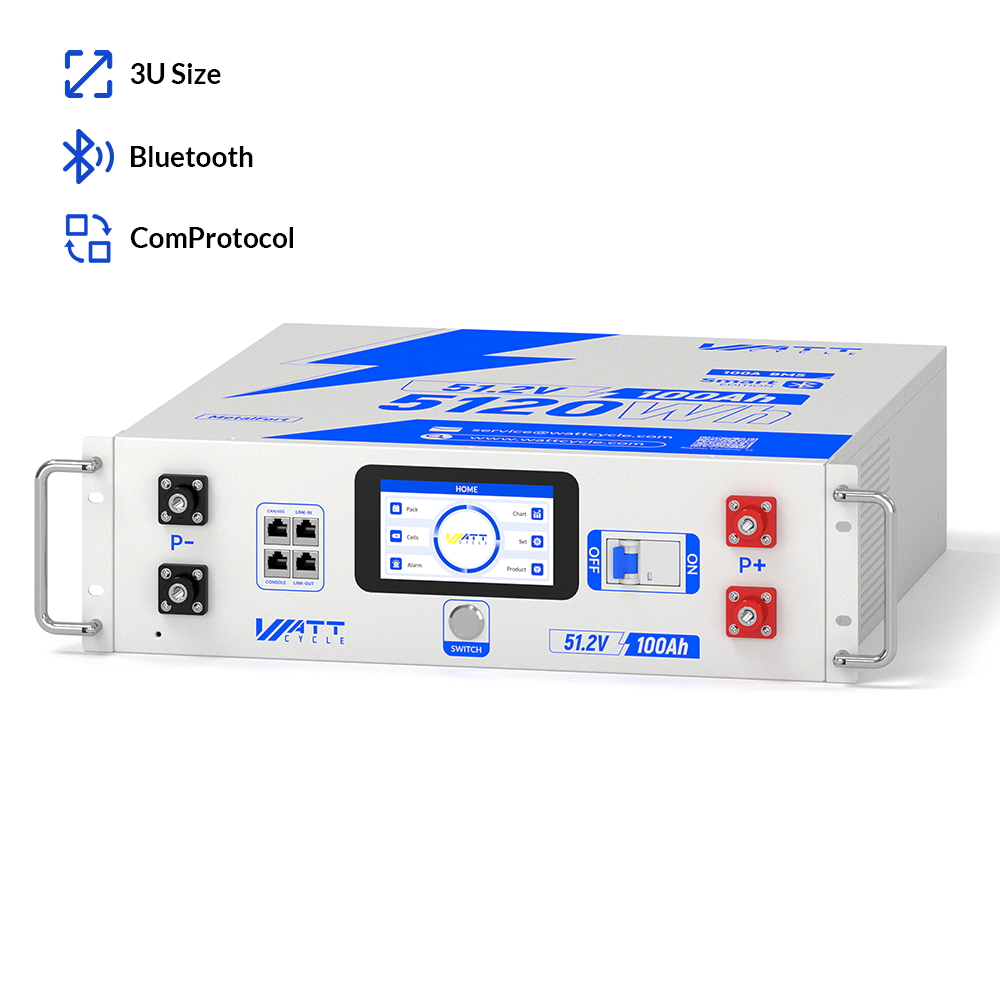 ⚡️Précommande – Expédition le 20 juillet⚡️ Batterie LiFePO4 48 V 100 Ah 3U pour rack serveur, version améliorée avec Bluetooth
