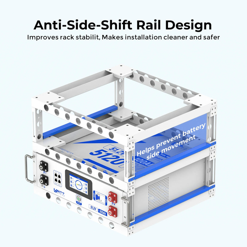 ⚡️ Pre-Order | Ships Aug 5⚡️ Upgrade V2 Seismic Stackable 2-Tier Modular Battery Cabinet for Rack-Mounted Batteries