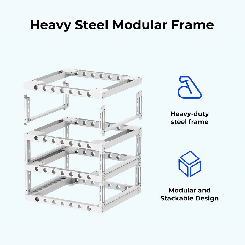 ⚡️ Pre-Order | Ships Aug 5⚡️ Upgrade V2 Seismic Stackable 2-Tier Modular Battery Cabinet for Rack-Mounted Batteries