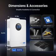 ⚡️ Pre-Order | Ships Aug 5⚡️ WattCycle V2 48V 12kW All-in-one Split Phase Hybrid Inverter - 120/240V, 24kW Dual MPPT, 250A Charger, Wi-Fi connection