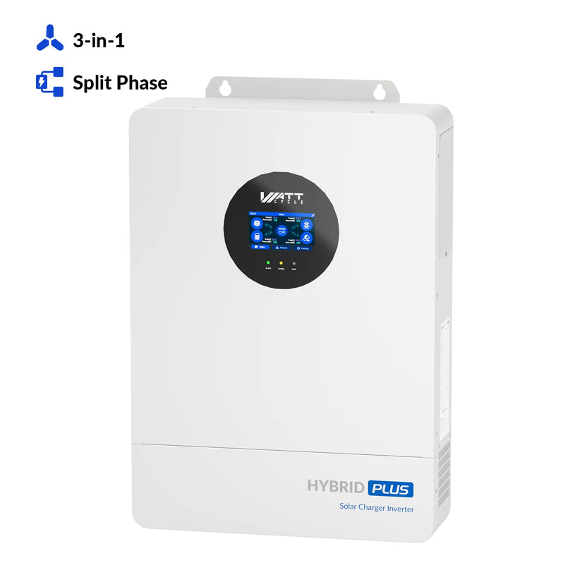 ⚡️ Pre-Order | Ships Aug 5⚡️ WattCycle V2 48V 12kW All-in-one Split Phase Hybrid Inverter - 120/240V, 24kW Dual MPPT, 250A Charger, Wi-Fi connection