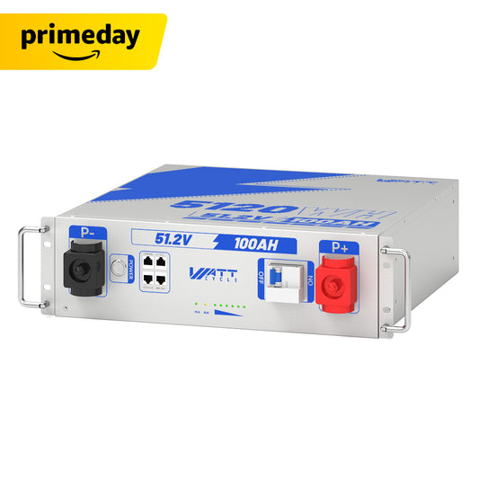 【⏰Prime Day】48V (51.2V) 100Ah 3U Server Rack LiFePO4 Battery with Bluetooth