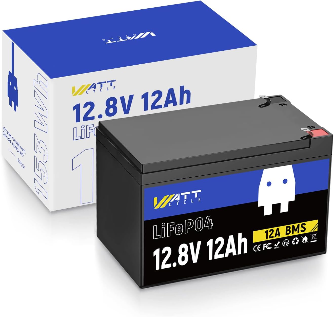 WattCycle 12V 12Ah LiFePO4 Battery