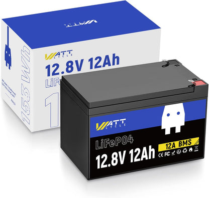 WattCycle 12V 12Ah LiFePO4 Battery