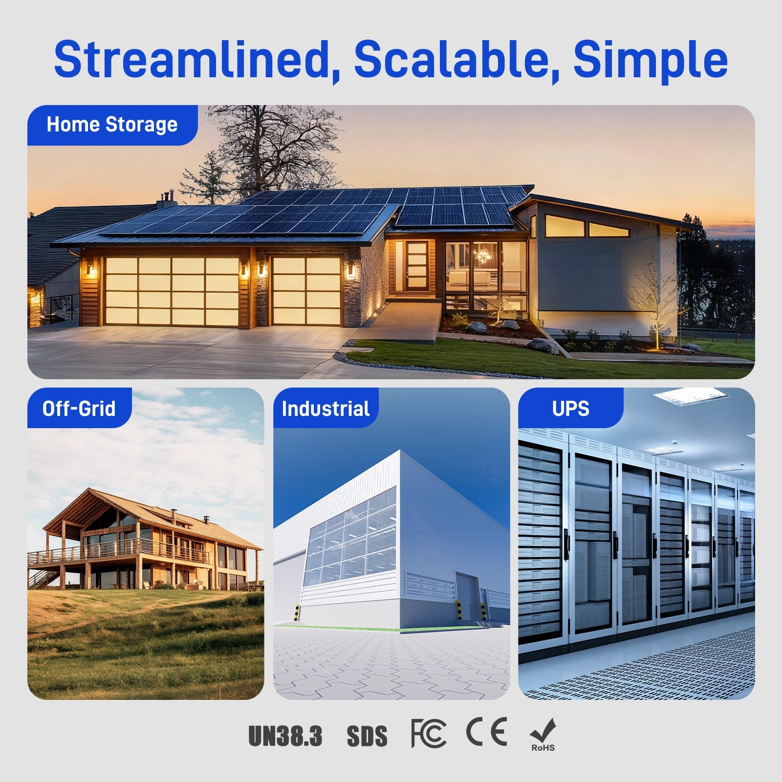 Batterie LiFePO4 48 V 100 Ah 3U pour rack serveur, version améliorée avec Bluetooth