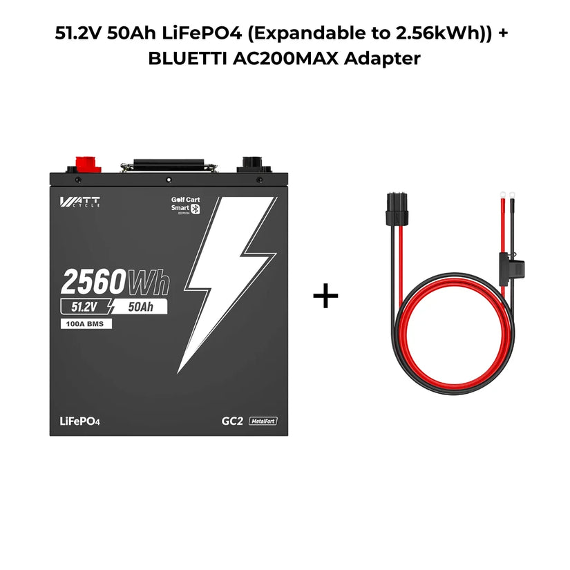 ⚡️Coming Soon⚡️WattLINK P90D Expansion Cable for Bluetti AC300/AC200MAX/AC200L, 48V Battery-to-PPS Adapter with 80A Fuse & 8AWG Wire