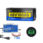 [Moniteur gratuit] Batterie au lithium LiFePO₄ Bluetooth 48V 100Ah pour voiturettes de golf - BMS 200A