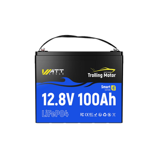 12V 100Ah TM Bluetooth LiFePO4 Marine Battery | 30–70lb Trolling Motors | 120A BMS surge protection