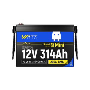 WattCycle 12V 314Ah Mini Bluetooth LiFePO4 Battery | 200A BMS | 4019Wh