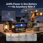 Batterie LiFePO4 WattCycle 12V 314Ah Mini Super Bluetooth | Équilibreur actif 3A | Boîtier réparable