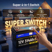 Batterie LiFePO4 WattCycle 12V 314Ah Mini Super Bluetooth | Équilibreur actif 3A | Boîtier réparable