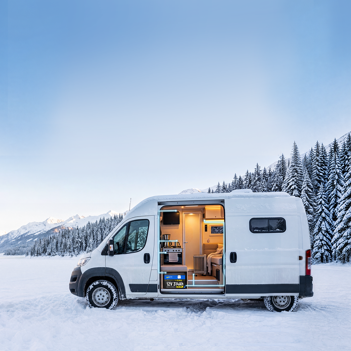 ⚡️ Flash Sale $799.99 CAD ⚡️ WattCycle 12V 314Ah Mini Heated & Bluetooth LiFePO₄ Lithium Battery – All-Weather Power