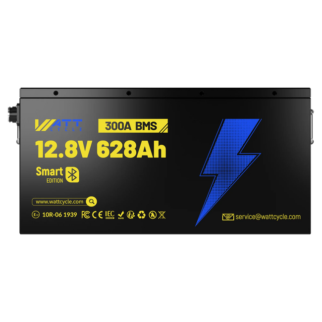 12V 628Ah Bluetooth LiFePO4 Battery | 300A BMS | 8038Wh