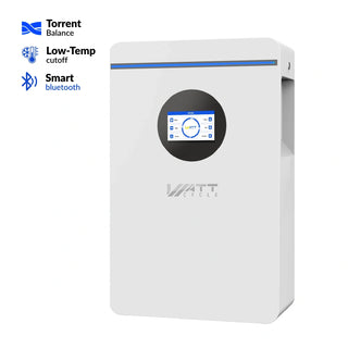 ⚡️Early Bird Price C$1399.99⚡️WattCycle 5.12kWh 48V 100Ah Wall-Mounted Bluetooth LiFePO4 Battery – Active Balancing | RS485/CAN