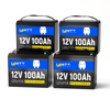 【🎃48H Flash Sale】12V 100Ah LiFePO4 Battery | Group 24 Size | 100A BMS | 1280Wh
