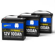 12V 100Ah Mini Bluetooth LiFePO4 Battery | 100A BMS | 1280Wh | Low-temp Protection