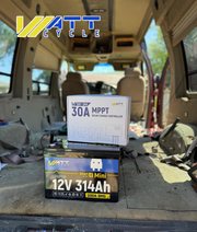 WattCycle 12V 314Ah Mini Bluetooth LiFePO4 Battery | Heavy-Gauge Internal Cabling & Continuous 200A BMS | Drop-in Upgrade for RV Solar