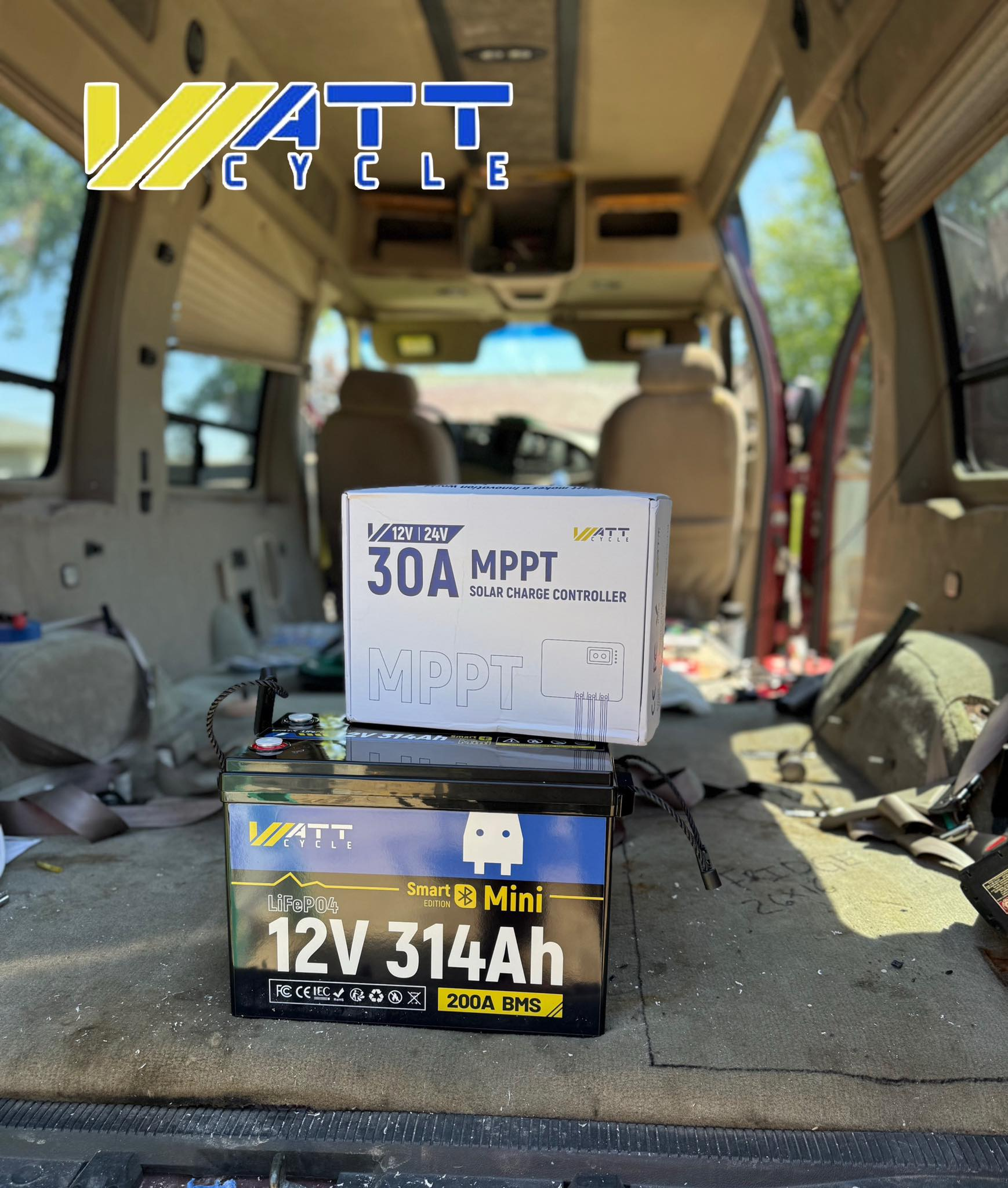 Batterie LiFePO4 MINI 12 V 314 Ah avec Bluetooth | BMS 200 A | 4019 Wh