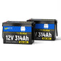 【⏰Prime Day】12V 314Ah LiFePO4 Battery with Bluetooth