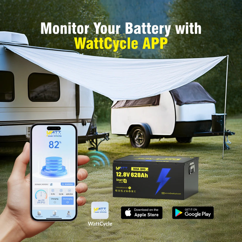 12V 628Ah Bluetooth LiFePO4 Battery | 300A BMS | 8038Wh