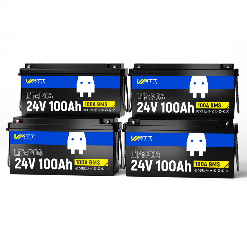 24V 100Ah LiFePO4 Battery | 100A BMS | 2560Wh | 30-70lb Trolling Motor