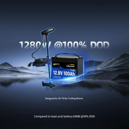 ⭐【ABA Sponsorship】12V 100Ah Battery with Bluetooth for Trolling Motors