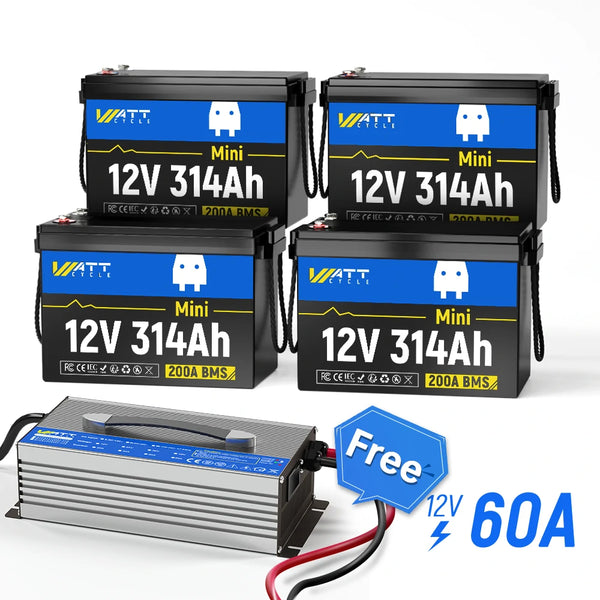 [🎄Christmas Deal] 12V 314Ah Mini LiFePO4 Battery | 200A BMS | 4019Wh