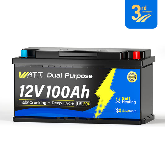 【👑3rd Anniversary】12V 100Ah 1200CCA Marine Cranking Battery with Bluetooth