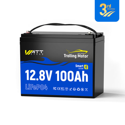【👑3rd Anniversary】12V 100Ah Battery with Bluetooth for Trolling Motors