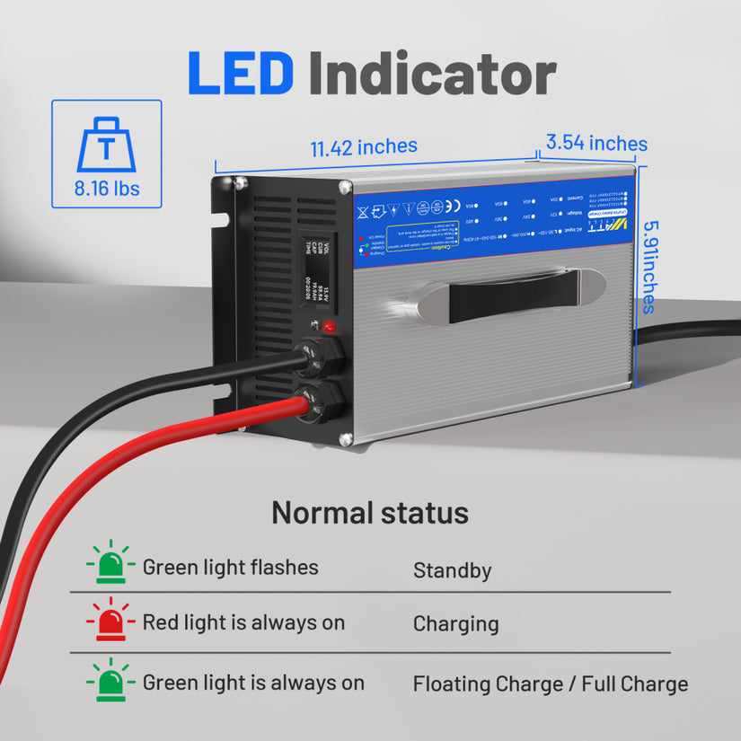 ⚡️Preorder – Ships July 15⚡️ 14.6V 60A Aluminum Shell LiFePO4 Battery Charger | Perfect for 12V 314Ah