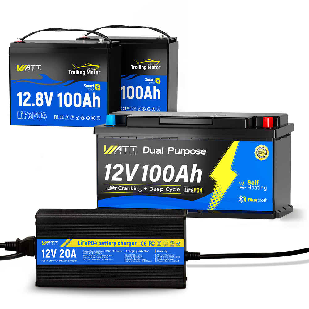 12V/24V/36V 100Ah Trolling Motor Battery Kit