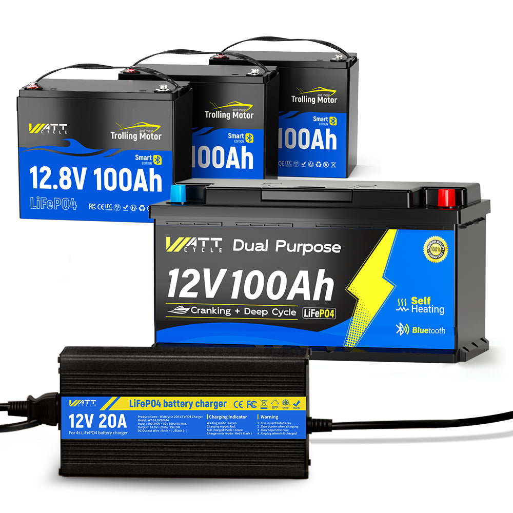 12V/24V/36V 100Ah Trolling Motor Battery Kit