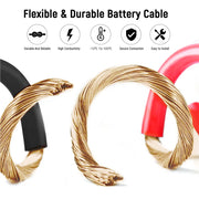 4AWG 11-Inch Battery Inverter Cable Set